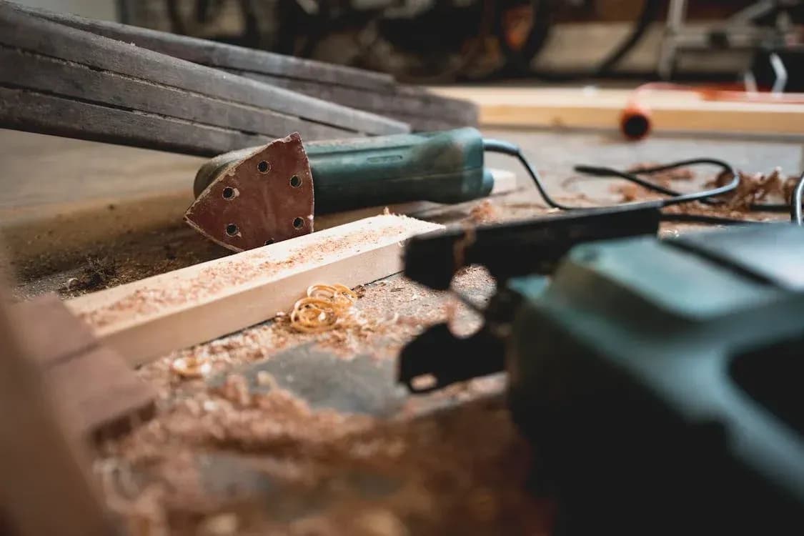 Craftsman working in workshop